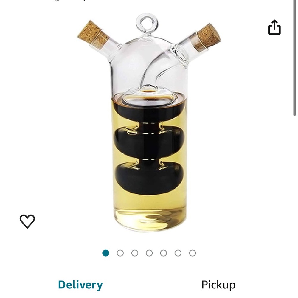5/$25 Oil and vinegar glass dispenser